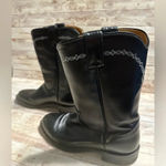 Justin Boots  J Diamond L3233 Black Leather Roper Western Boots Women's Size 6.5E Photo 7