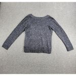 Calvin Klein  Womens Leopard Sweater M Gray Black Knit Scoop Neck Pullover Cozy Photo 1