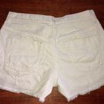 Free People White Denim Shorts Gold Embroidery Womens Size 26 Small Cutoff FP Photo 3