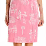 Talbots 🎉SALE🎉 Pink Mini Pencil Skirt Resort Wear Photo 0