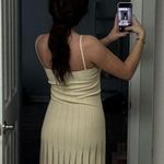 ZARA Sheer Pleated Knit Dress Photo 4