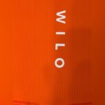 WILO The Label neon orange ribbed high rise biker shorts size XS Photo 3