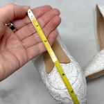Casadei NEW  Blade Heel Glittery Lace Pointed Toe Pumps White Wedding Bridal 35.5 Photo 12