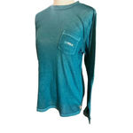 Magellan  long sleeve boyfriend fit sheer top women size xs Photo 1