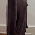 barney's new york Brown Silk Blend Ribbed Long Sleeve Top, size M Photo 3