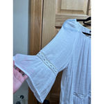 Women's 2X Zac & Rachel Blouse White Boho Frills Beachy Gauzy Flowy Cottage NWT Photo 1