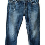 Silver Jeans ‎ Suki Surplus Capri Womens 26 Blue Denim Embroidered Pockets Casual Photo 0
