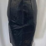 Very J New Faux Leather Asymmetric Zip Front Slit Skirt Blue Grey Photo 4