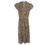 By The River Floral Cottagecore Dress Size Small Brown Photo 1