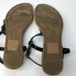 Jaclyn Smith  Corked Look Black Flower Sandals Photo 12