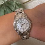 Bulova Woman’s Sterling Silver & Swarovski Watch Photo 1