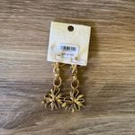 Free People Gold Dangle Earrings With Hearts and Flowers NWT Photo 1