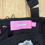 Edikted  Corset Top Lace Halter Lesly Size XS Black White Photo 2