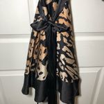 ZARA Woman 100% Silk Vintage Style Cheetah Wrap Dress Size L Photo 4