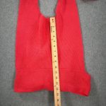 Free People Beach Open Back Knit Halter Top Women's Medium Coral Pink Tie Bow Photo 2