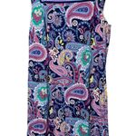 Talbots Petite Large Paisley Print Sleeveless Shift Dress Colorful Photo 0