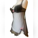 Victoria's Secret  Sheer Black Ruffle Bra Lingerie Babyboll Dress Size 34B Photo 2