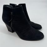 Paul Green  Malibu Sliced Zip Bootie Black Nubuck Leather Ankle Sz 10 EU40.5 Photo 1