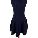 Eliza J  Blue Knit Fit‎ And Flare Sleeveless Dress Small Elegant Stretchy Classic Photo 2