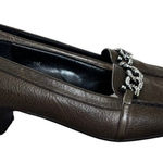 Vintage Vaneli Pumps‎ Sz 8 Brown Green Kitten Heel Crystal Embellished Photo 0