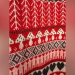 Free People  Intimately Falala Fair Isle Cozy Soft Red Holiday Leggings Medium Photo 5