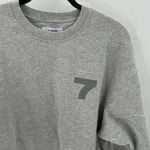 7 Days Active Monday crew neck sweatshirt oversized heather gray cotton size S Photo 3