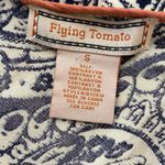 Flying Tomato Navy Mini Dress White Flowers Floral Dots Orange Size Small Photo 4