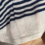 Sioni nautical linen blend striped sweater with golden chunky button accent sz S Photo 4