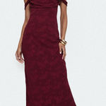 Princess Polly  Azura Off The Shoulder Maxi Dress Burgundy Photo 0