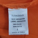 Olivaceous  Orange Sundress with Ruched Bust NWT Size Large Orange Slip Dress Photo 8