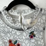 Anthropologie  Maeve Macie lace embroidered beaded sleeveless top▪️size 0 Photo 3