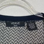 Verve Ami  Navy & Cream Chevron Knit Cardigan Size S Photo 1