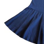 Theory Sleeveless Navy Wool Blend Fit N Flare Dress Skater Mini Size 0 Women's Photo 2