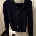 PacSun Navy Blue Zippered Hoodie Photo 0