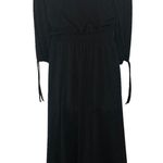 Kate & Mallory Off the Shoulder Black Tie Sleeve Midi Dress size Small Photo 7