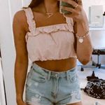 Forever 21 Pink Patterned Crop Top  Photo 0