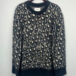 Current/Elliott Current/ Elliot oversized 1/ small crewneck animal print cozy sweater Photo 0