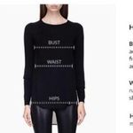 French Laundry New black brown marbled faux fur trim cardigan 1x Photo 3