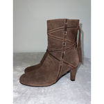 Bisou Bisou Women's  Brown Suede Ankle Boots Size 7.5 Photo 4