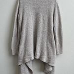 UGG Tan Grey Driftwood Cozy Fluffy Phoebe Open Drape Wrap Cardigan Sweater Photo 11