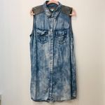 True Religion acid wash denim tunic dress sz Medium. Photo 1