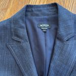 WORTH New York wool blend navy pant suit set blazer trouser size 4 Blue Photo 4