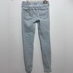 American Eagle  Women Super StretchX Blue Denim Ripped Jegging‎ jeans size 4 Photo 6