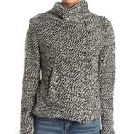 BLANK NYC Marled Boucle Asymmetrical Zip Wool Blend Jacket Size Medium Photo 10