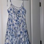 Flower blue and white dress Photo 1