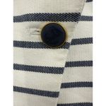ZARA Blazer Womens Nautical Single Breast Stripped Blue White Size Small Photo 2