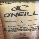 O'Neill O’Neill Pink White Striped Cotton Hoodie Sweatshirt Surf Lounge Pullover L Photo 3