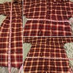 Wild Moss Women's Burgundy Long Sleeve Plaid Mini Shirt Dress M Pink Size M Photo 10