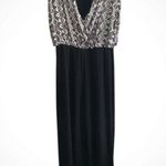 Karen Kane Black and White V-Neck Sleeveless Jumpsuit Small Photo 1