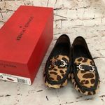 D.j. Pliner Leopard Calf Hair Loafers Size 7 Photo 2